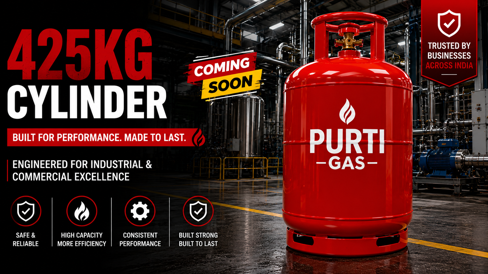 Purti Gas 425 KG Cylinder
